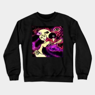 Birds Eye View in Purple Crewneck Sweatshirt